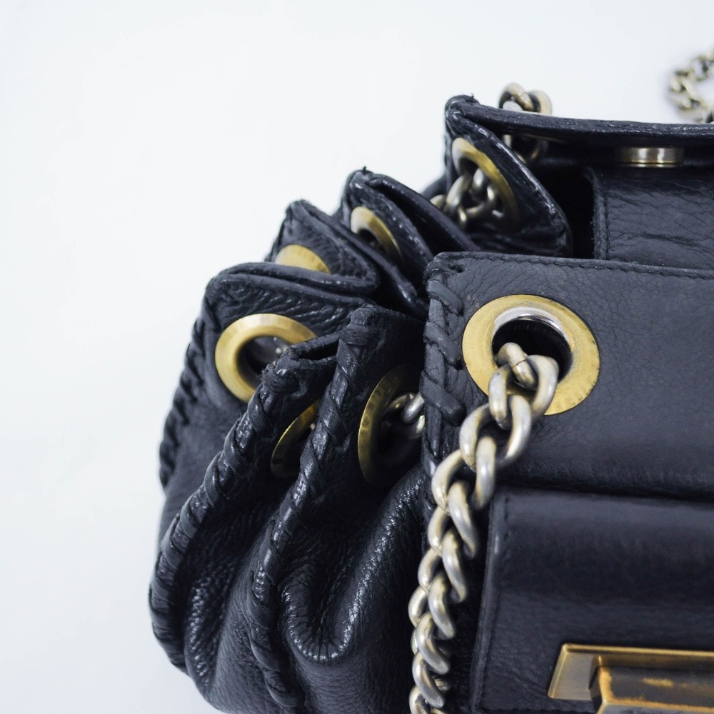 Temperley Leather Bucket Purse Chain Accordion - Picture 6 of 7